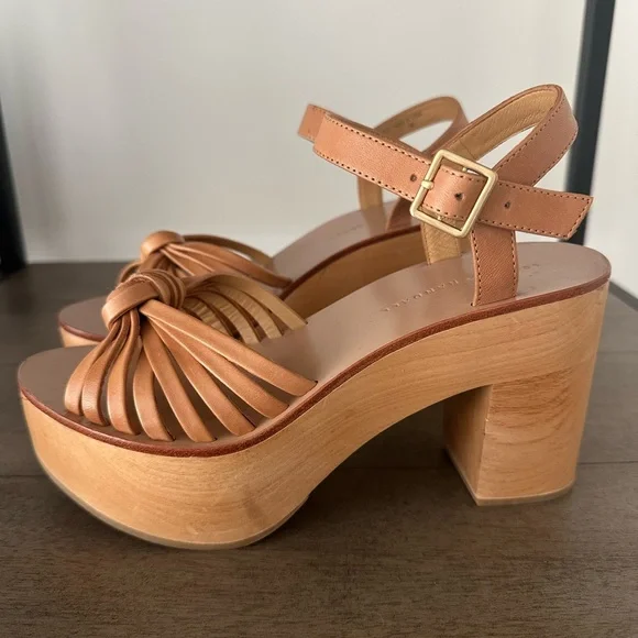 Loeffler Randall Knotted Leather Platform Sandals size 7 - Picture 2 of 4